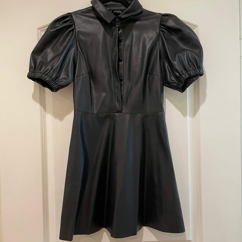 Zara faux leather dress